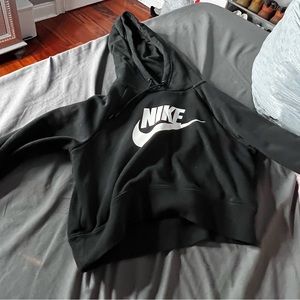 black crop top hoodie